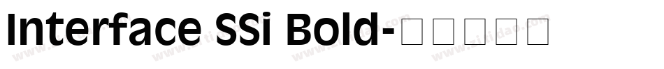 Interface SSi Bold字体转换